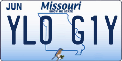 MO license plate YL0G1Y