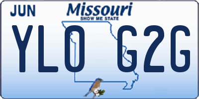 MO license plate YL0G2G