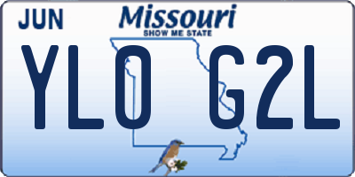 MO license plate YL0G2L