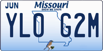 MO license plate YL0G2M