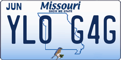 MO license plate YL0G4G