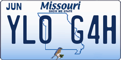MO license plate YL0G4H
