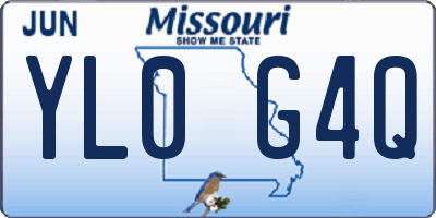 MO license plate YL0G4Q