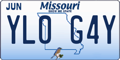 MO license plate YL0G4Y