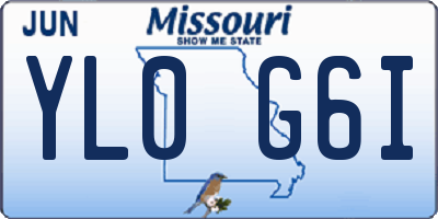 MO license plate YL0G6I