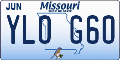 MO license plate YL0G6O