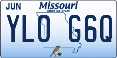 MO license plate YL0G6Q
