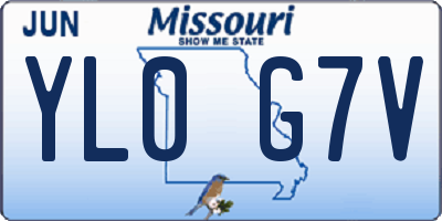 MO license plate YL0G7V