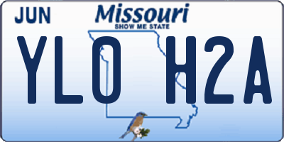 MO license plate YL0H2A