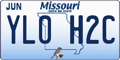 MO license plate YL0H2C