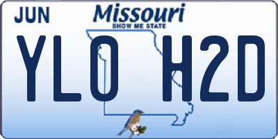 MO license plate YL0H2D
