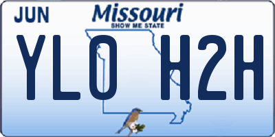 MO license plate YL0H2H