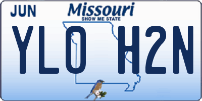MO license plate YL0H2N