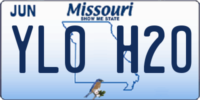 MO license plate YL0H2O