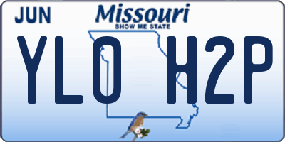 MO license plate YL0H2P