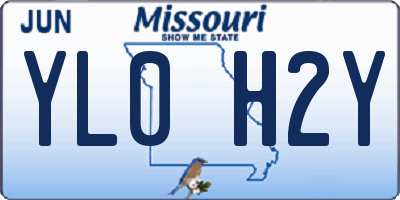 MO license plate YL0H2Y