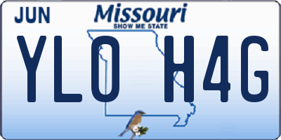 MO license plate YL0H4G