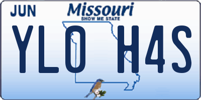 MO license plate YL0H4S