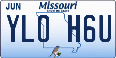 MO license plate YL0H6U