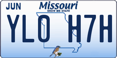 MO license plate YL0H7H