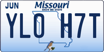 MO license plate YL0H7T