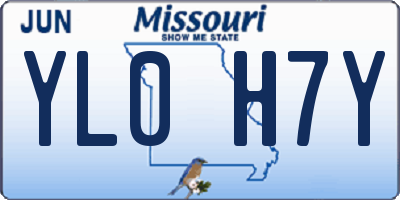 MO license plate YL0H7Y