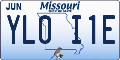 MO license plate YL0I1E