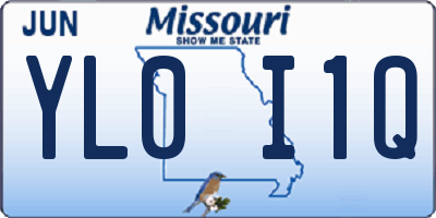 MO license plate YL0I1Q