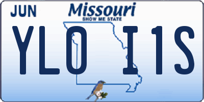 MO license plate YL0I1S