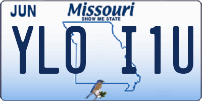 MO license plate YL0I1U