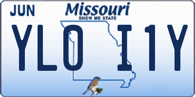 MO license plate YL0I1Y