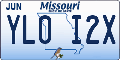 MO license plate YL0I2X