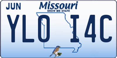 MO license plate YL0I4C