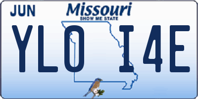 MO license plate YL0I4E
