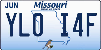 MO license plate YL0I4F