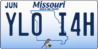 MO license plate YL0I4H