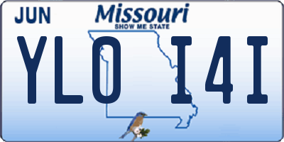 MO license plate YL0I4I