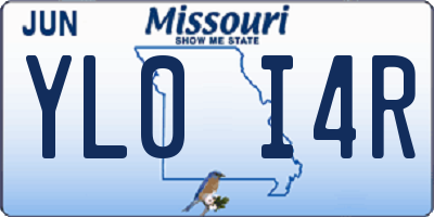 MO license plate YL0I4R