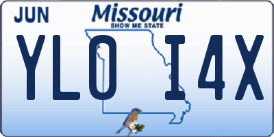 MO license plate YL0I4X