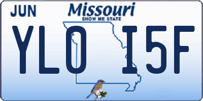 MO license plate YL0I5F