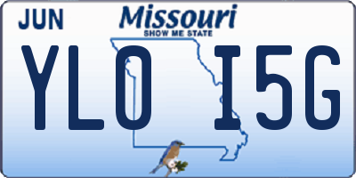 MO license plate YL0I5G