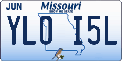 MO license plate YL0I5L