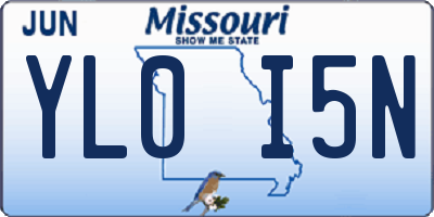 MO license plate YL0I5N