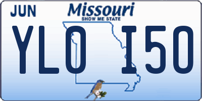MO license plate YL0I5O