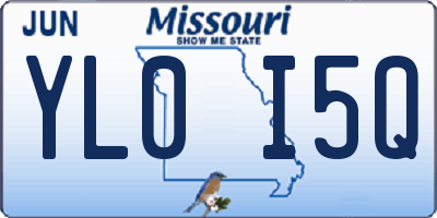 MO license plate YL0I5Q