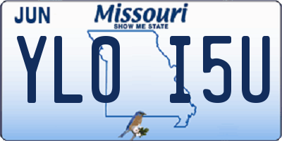 MO license plate YL0I5U