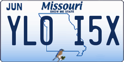 MO license plate YL0I5X