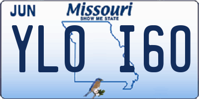 MO license plate YL0I6O