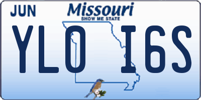 MO license plate YL0I6S