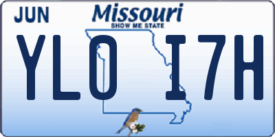 MO license plate YL0I7H